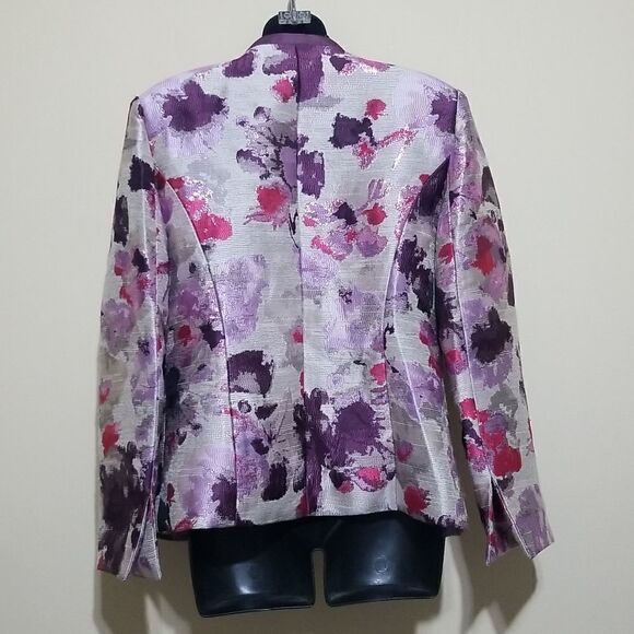 Terramina Purple Multicolored Blazer Sz 10 - Picture 6 of 7